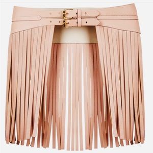 Brand New with tags BCBGMaxazria Blush/Nude Fringe Belt Size Small